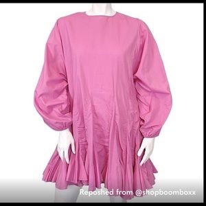 ELLA RHODE Prism Pink Puff Sleeve Mini Swing Dress